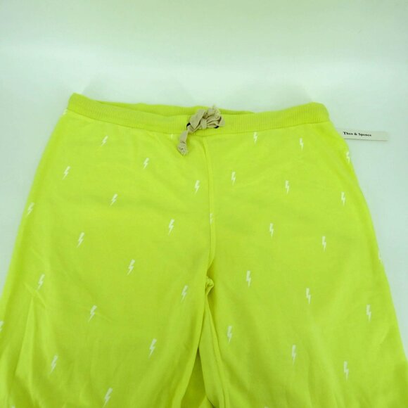 Theo & Spence 2X Neon Yellow Lounge Pants Lightning Print NWT $68 - Picture 4 of 5